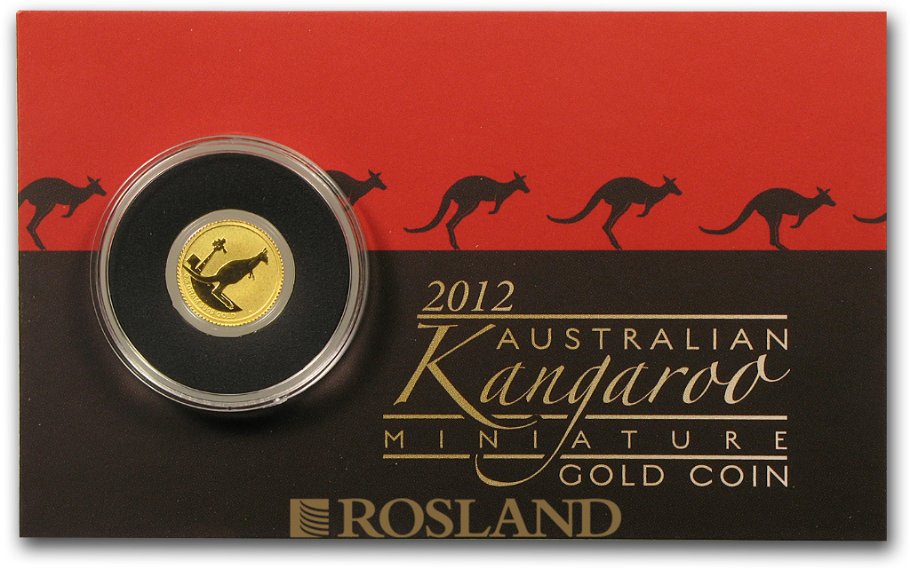 1/2 Gramm Goldmünze Australien Känguru 2012 (Blister, Zertifikat)