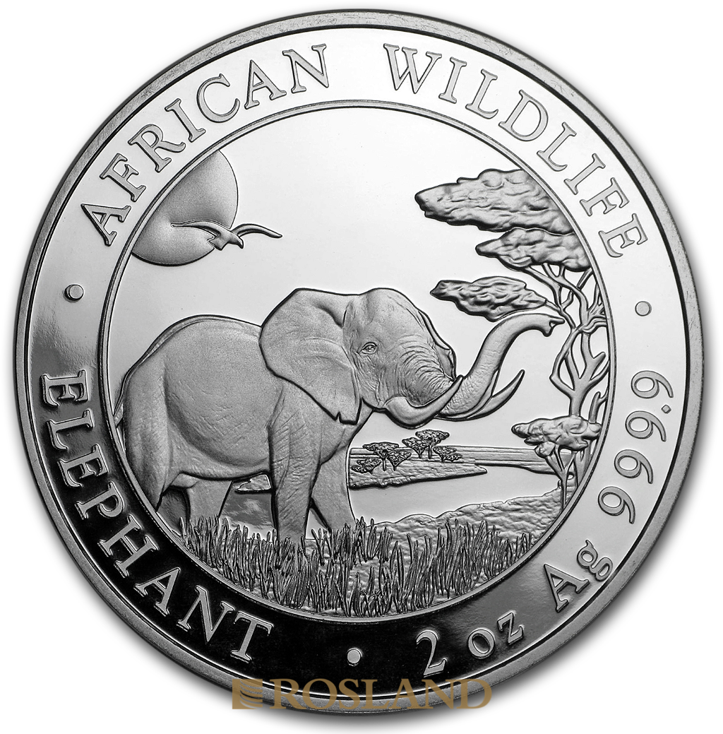 3,75 Unzen 4 Silbermünzen Somalia Elefant 2019 PP (Box, Zertifikat)