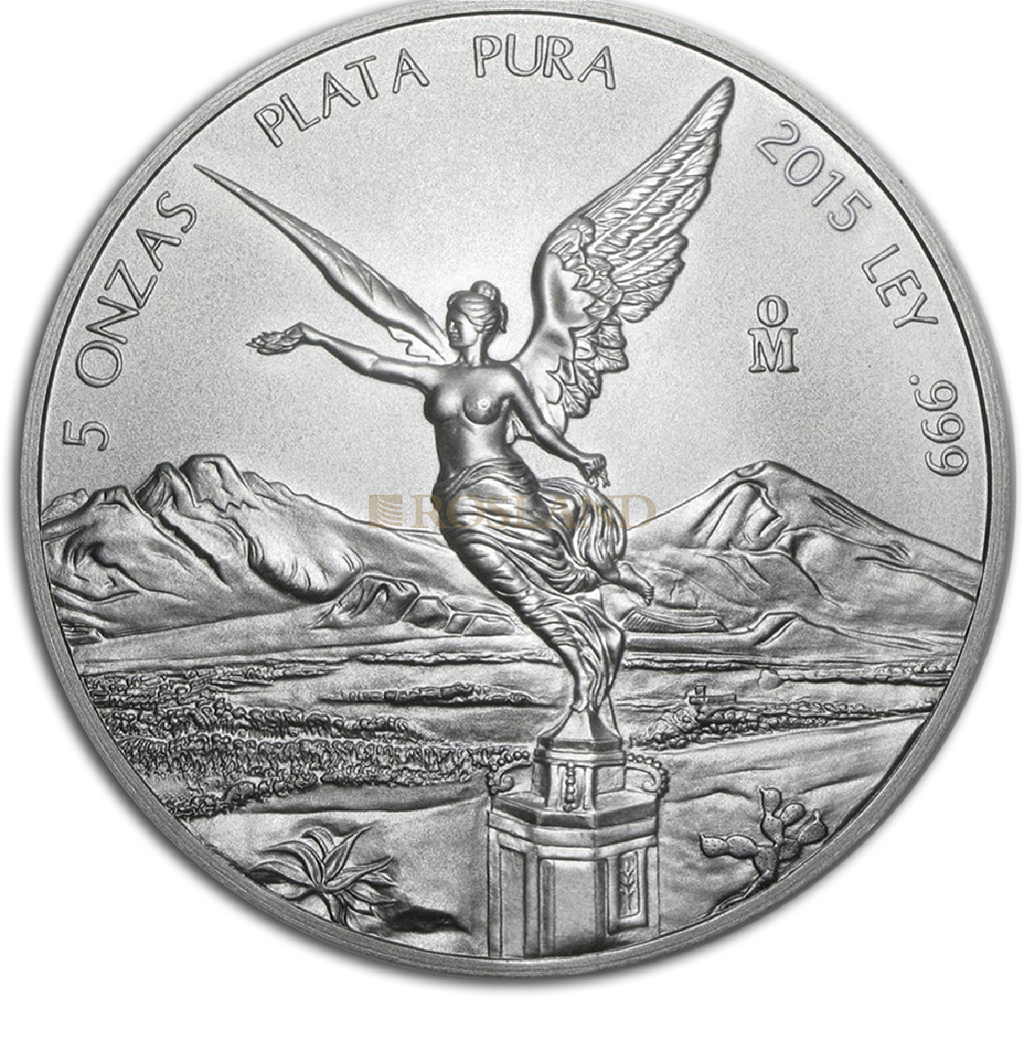 5 Unzen Silbermünze Mexican Libertad 2015