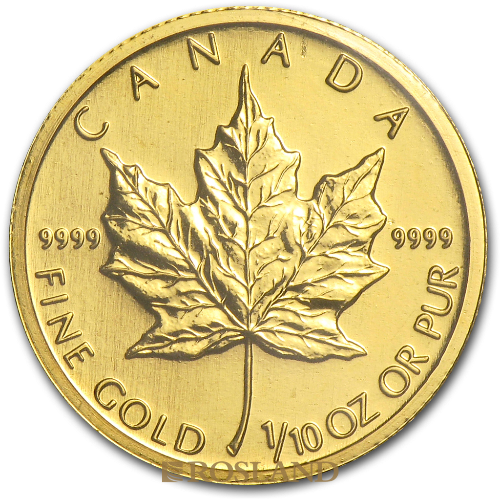 1/10 Unze Goldmünze Kanada Maple Leaf 2009