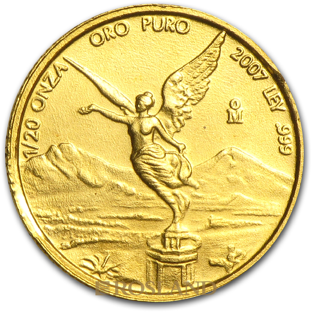 1/20 Unze Goldmünze Mexican Libertad 2007