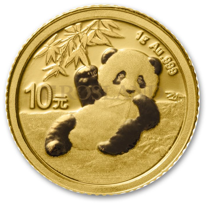 1 Gramm Goldmünze China Panda 2020