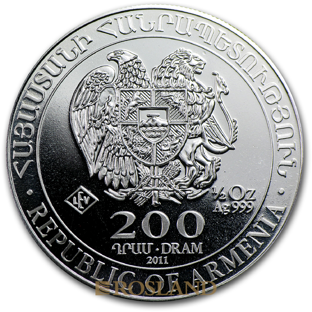 1/2 Unze Silbermünze Armenien Arche Noah 2011