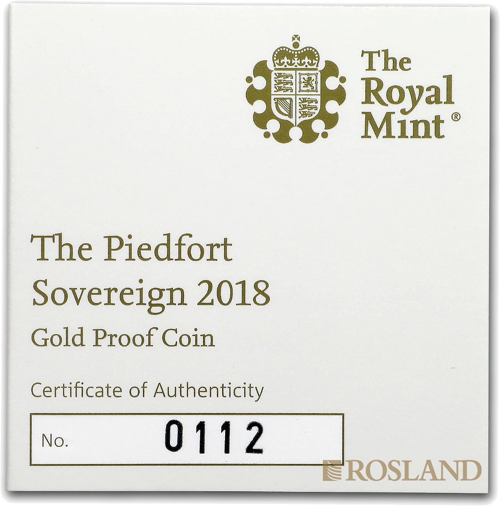 1 Sovereign Goldmünze Großbritannien 2018 (0.47 Unzen) PP Piedfort