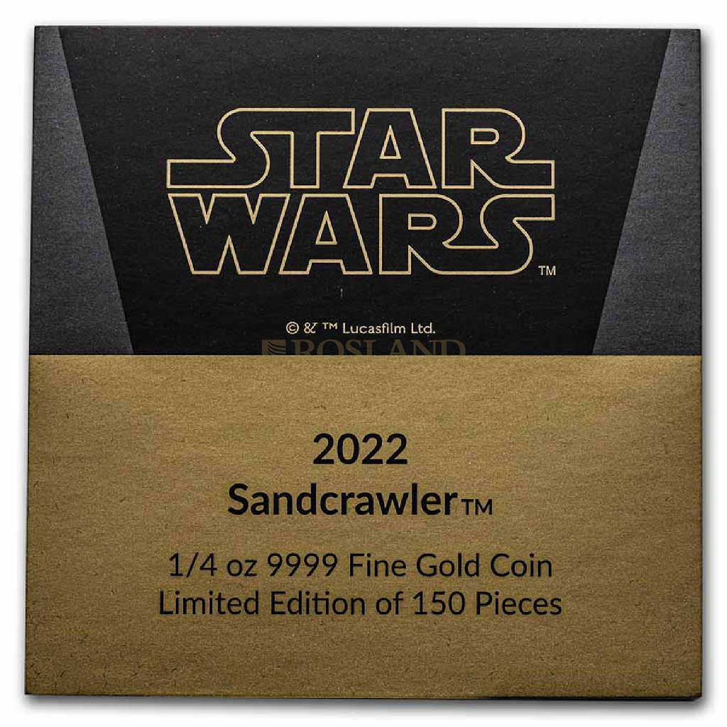 1/4 Unze Goldmünze Star Wars™ Sandcrawler 2022 PP (Box, Zertifikat)