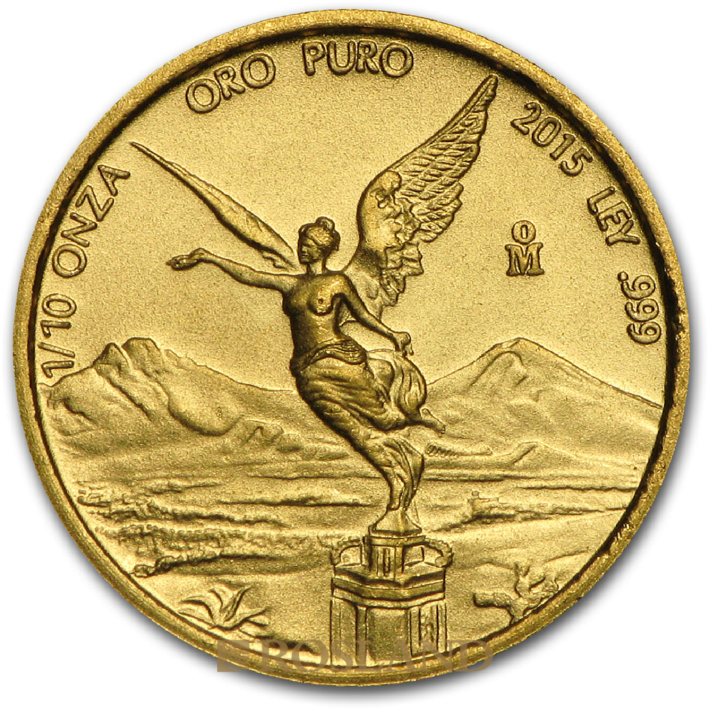 1/10 Unze Goldmünze Mexican Libertad 2015