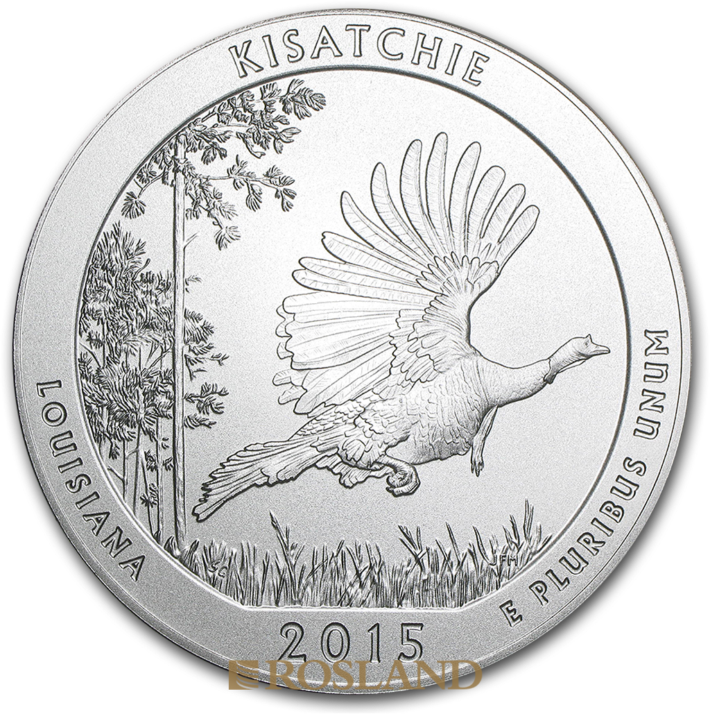 5 Unzen Silbermünze ATB Kisatchie National Forest 2015 P (Box, Zertifikat)