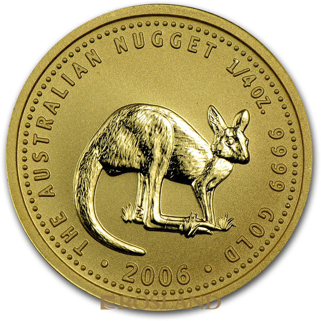 1/4 Unze Goldnugget Australien Känguru 2006