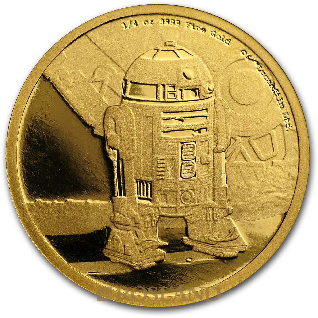 1/4 Unze Goldmünze Star Wars™ R2-D2 2016 PP (Box, Zertifikat)