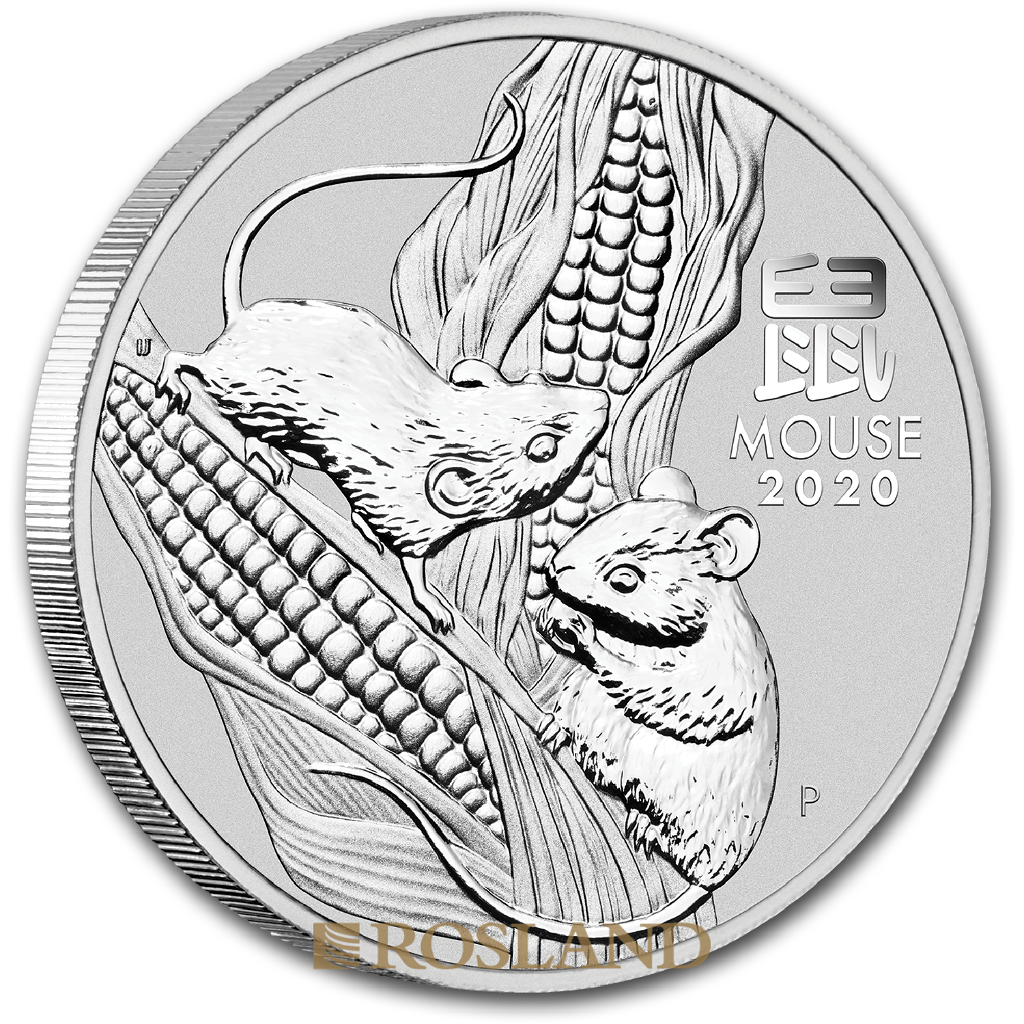1 Kilogramm Silbermünze Lunar 3 Maus 2020