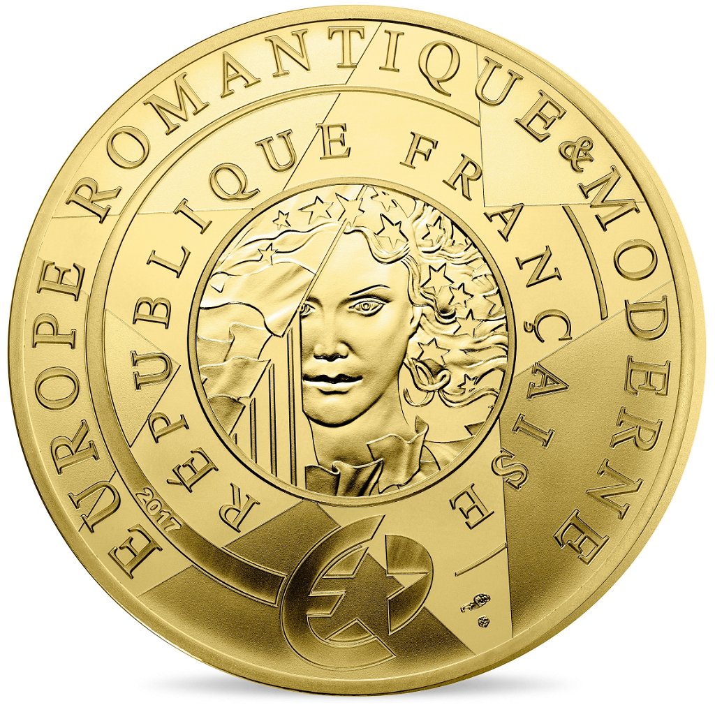 1/2 Gramm Goldmünze Europa der Moderne 2017 5€ PP (Box, Zertifikat)
