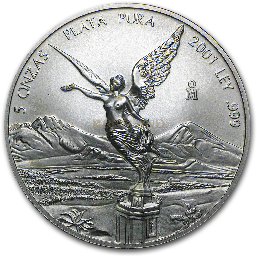 5 Unzen Silbermünze Mexican Libertad 2001