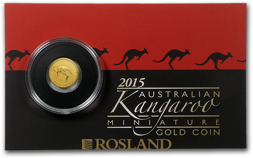 1/2 Gramm Goldmünze Australien Känguru 2015 (Blister, Zertifikat)