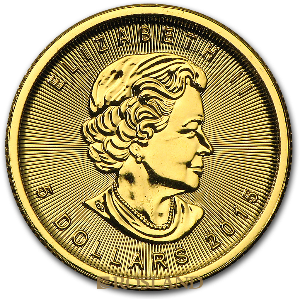 1/10 Unze Goldmünze Kanada Maple Leaf 2015