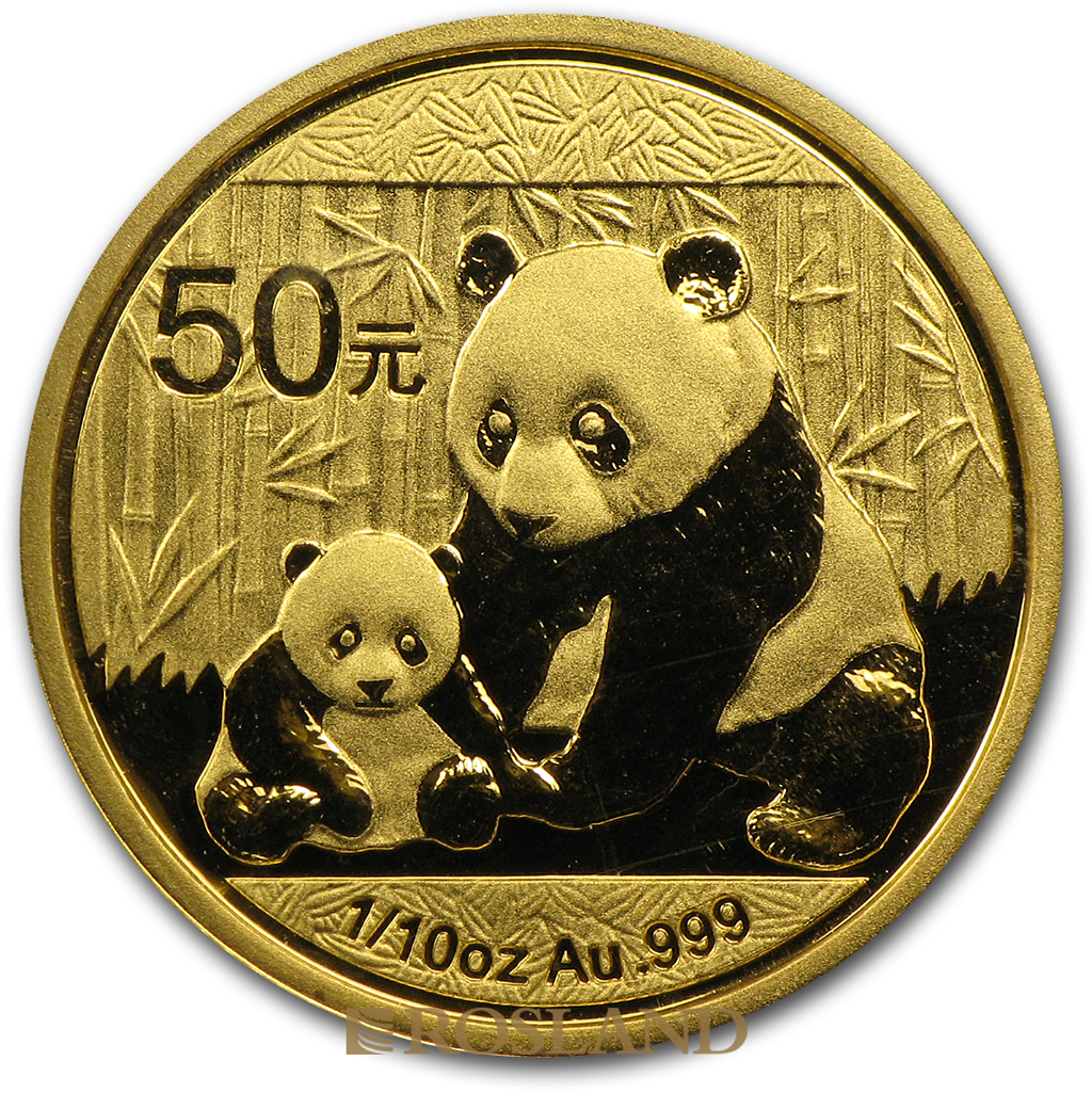 1/10 Unze Goldmünze China Panda 2012