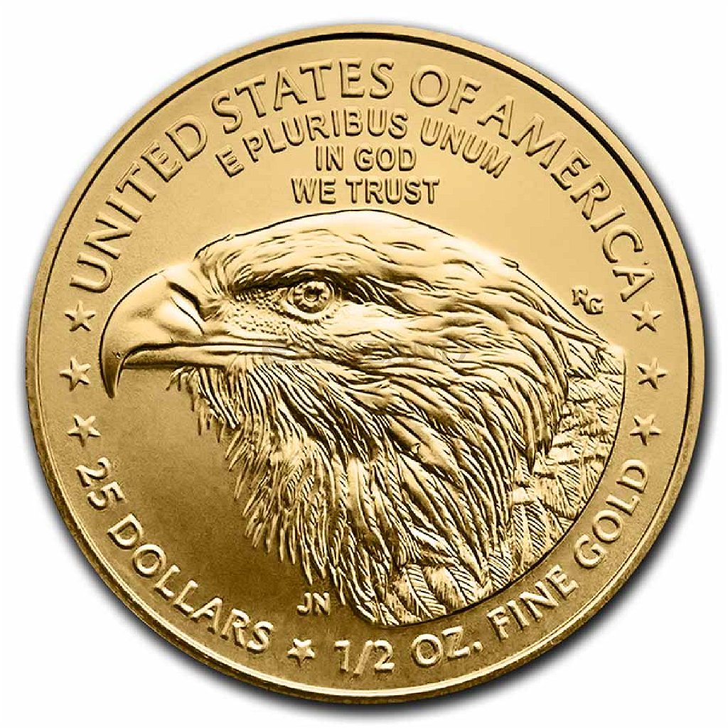 1/2 Unze Goldmünze American Eagle 2021 *NEUES DESIGN*