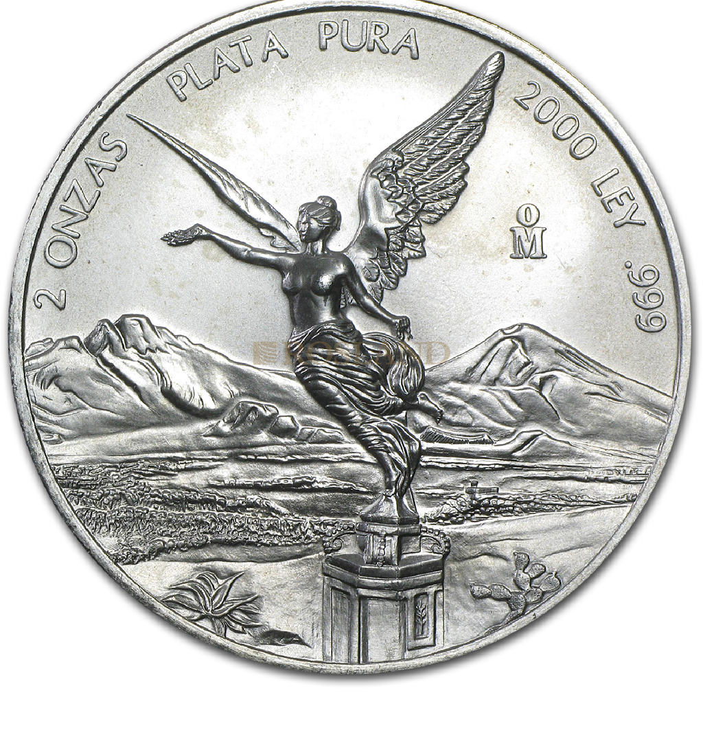 2 Unzen Silbermünze Mexican Libertad 2000