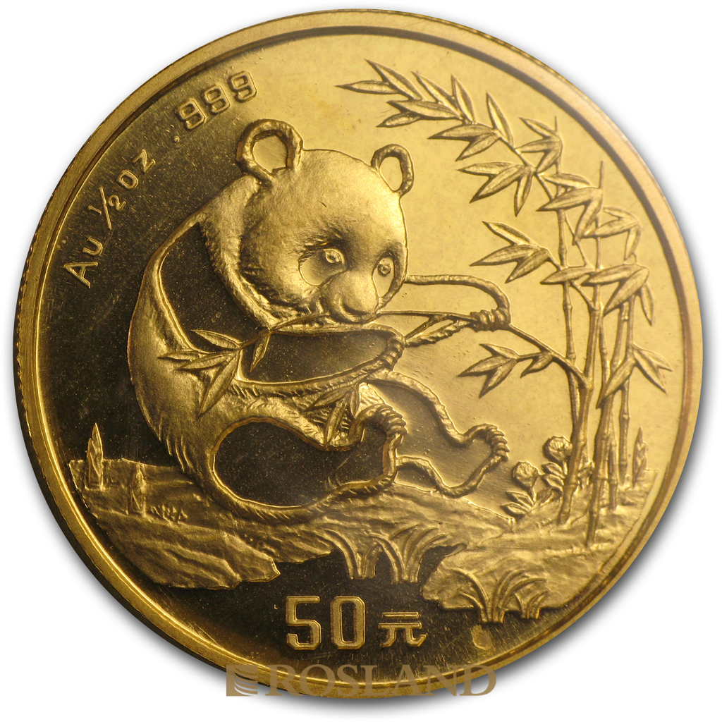 1/2 Unze Goldmünze China Panda 1994