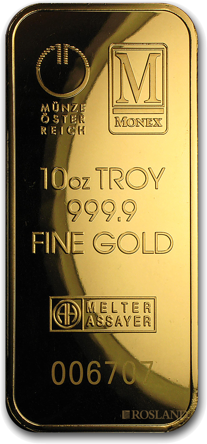 10 Unzen Goldbarren Münze Österreich