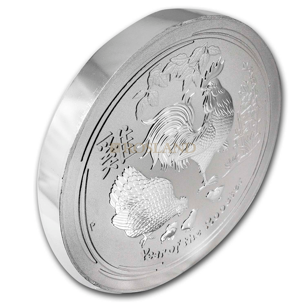 10 Kilogramm Silbermünze Lunar 2 Hahn 2017