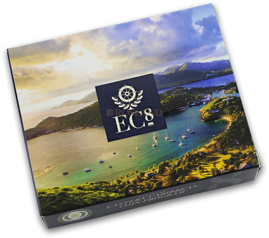 1 Unze Silbermünze EC8 Montserrat Emerald Isle of the Caribbean 2019 PP (Koloriert, Box)