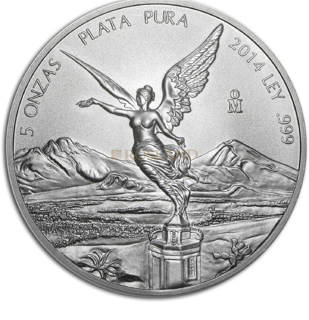 5 Unzen Silbermünze Mexican Libertad 2014